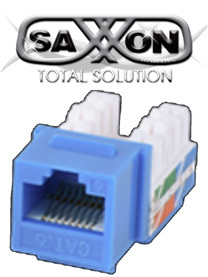 Modulo jack keystone RJ45 CAT 6 / 8 Hilos / AWG 22-26 / Color azul