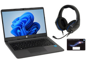 Laptop HP 240 G8: Intel Core i3 1115G4 (4.1 GHz), 8GB DDR4, SSD 256GB, Pantalla 14" LED, Windows 11 Home, Bitdefender, HyperX CloudX.