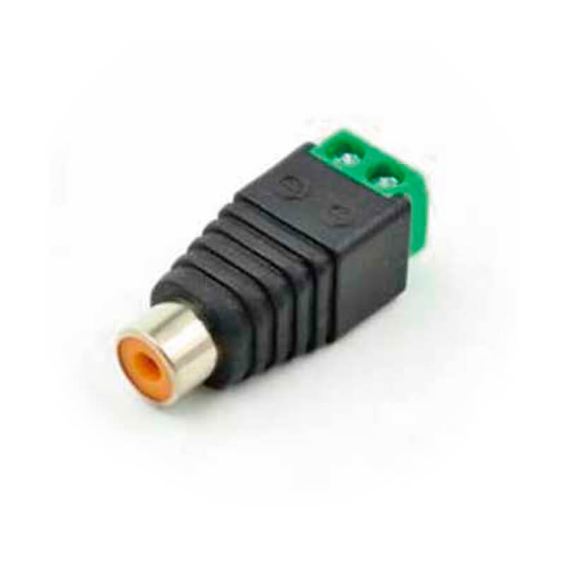 Conector Qian QAY-60305 Cat5-Cat6 UTP 1Gbps Ethernet/RCA Hembra/Video CCTV