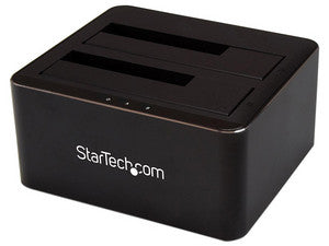 Docking Station USB 3.0 de 2 Bahías SATA para SSD/HDD de 2.5/3.5" hasta 20TB