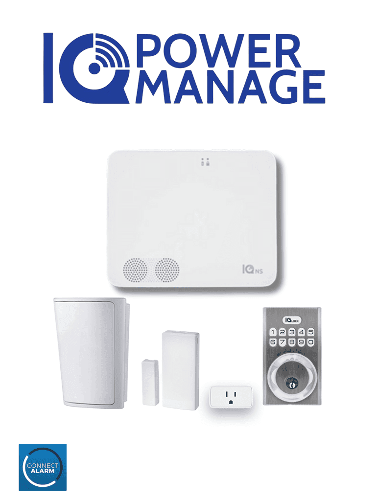 Kit de Automatización QOLSYS IQ4 NS POWER MANAGE - Sistema IQ4, Sensor PIR PG9914, Sensor Magnético PG9303, Enchufe Inteligente, Cerradura Power G
