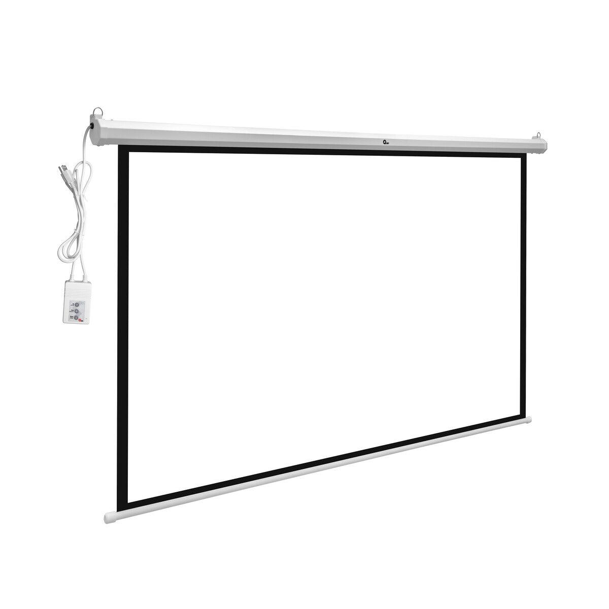 Pantalla Proyección Eléctrica Qian 120"/Mont Pared y Techo/Blanca Mate, Control Remoto