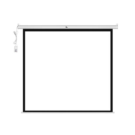 Pantalla Proyección Eléctrica Qian 120"/Mont Pared y Techo/Blanca Mate, Control Remoto