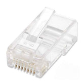Intellinet PLUG RJ45 CAT5E MULTIFILAR UTP BOTE 100 PZAS ORO 15-MICRAS conectores RJ-45 Transparente Policarbonato Cat5e