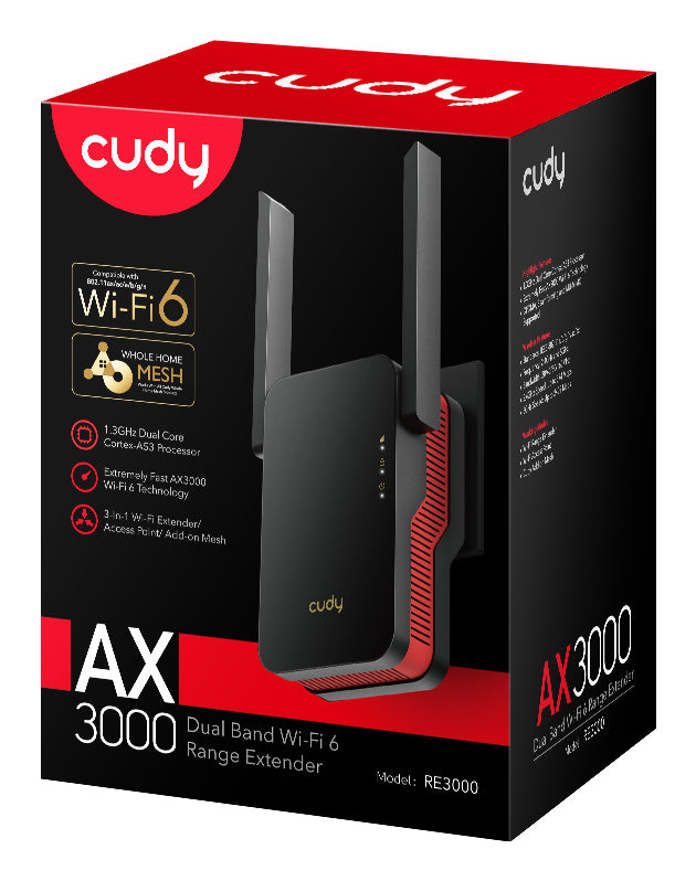 RE3000 - Cudy RE3000 amplificador de señal Wi-fi