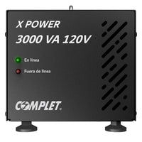 COMPLET Regulador Electrónico de Voltaje ERV-10-006 3000VA 3000W 120V, 2x NEMA 5-15R