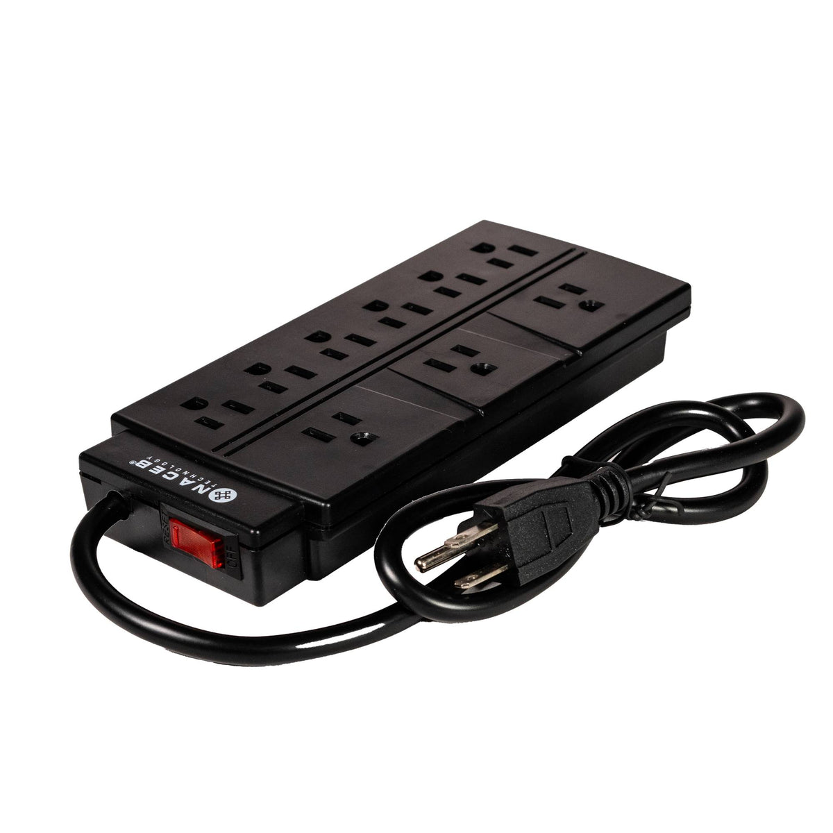 NA-0707 - SUPRESOR DE PICOS NACEB (NA-0707) BARRA, 9 CONTACTOS, MAX, 1875 WATTS, CON SWITCH DE REINICIO
