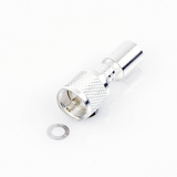 RFU-507-ST - Rf Industries,Ltd Conector UHF Macho / Anillo Plegable / Bronce Plateado RFU-507-ST