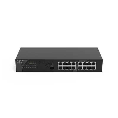 RG-ES116G-L - Switch No Administrable / 16 Puertos Gigabit / 32 Gbps / Fanless / Protección 4 kV