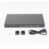 RG-ES126FGS-LP - Ruijie Switch PoE+ No Administrable / 24 Puertos 10/100 PoE+ / 2 Uplinks Gigabit RG-ES126FGS-LP