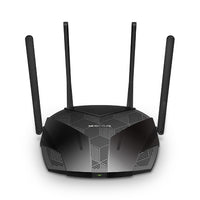Mercusys MR80X router inalámbrico Gigabit Ethernet Doble banda (2,4 GHz / 5 GHz) Negro, Wi-Fi 6 (802.11ax), Router de mesa