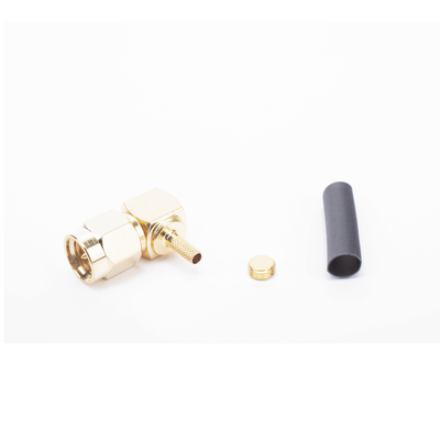 RSA-3010-1B - Rf Industries,Ltd Conector SMA Macho en Ángulo Recto Para RG-174/U, Grupo B, Oro/ Oro/ Teflón