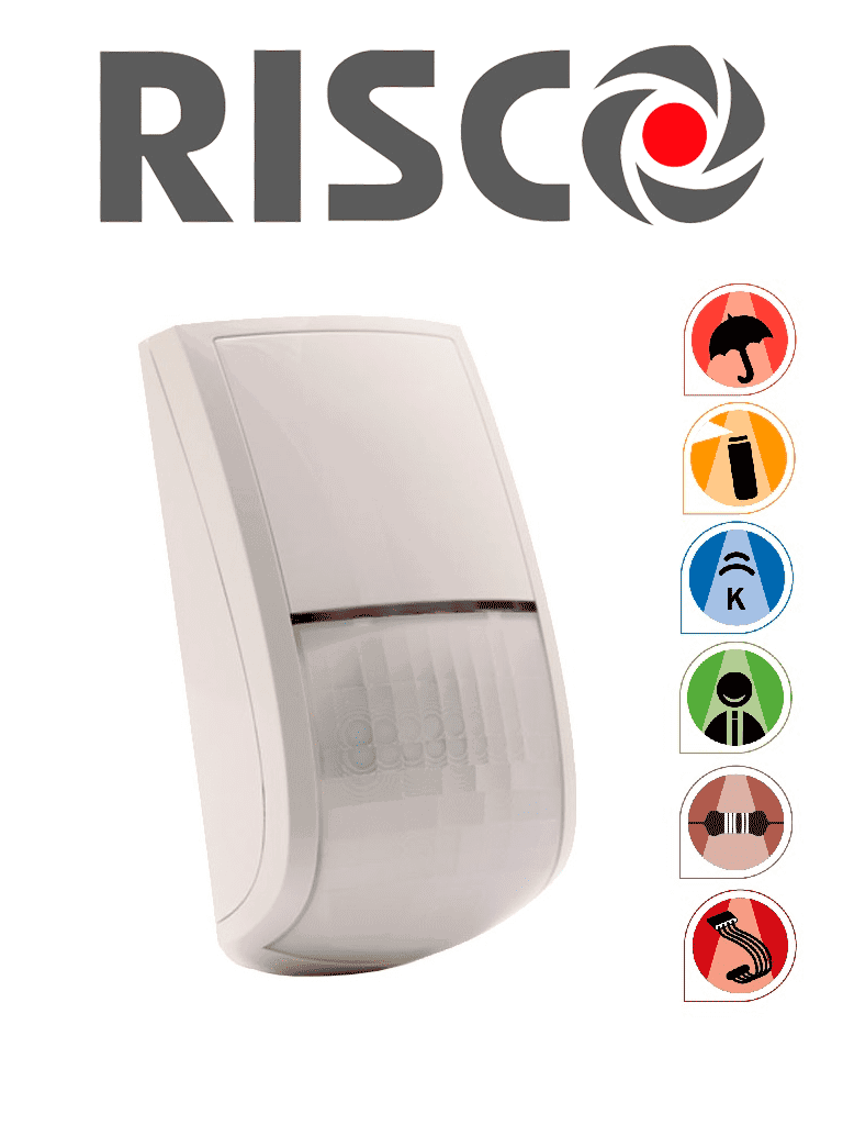 Sensor de Movimiento RISCO RK515DTBG3 Doble Tecnología BUS Grado 3 Cableado