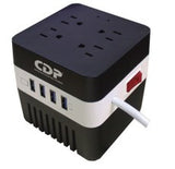RU-AVR604 - CDP RU-AVR604 600VA/300W AVR, 4 Salidas, 175 julios, 4 Puertos USB, 120 Vac Regulador de Voltaje 120 V 50/60 Hz 6 A 120 V