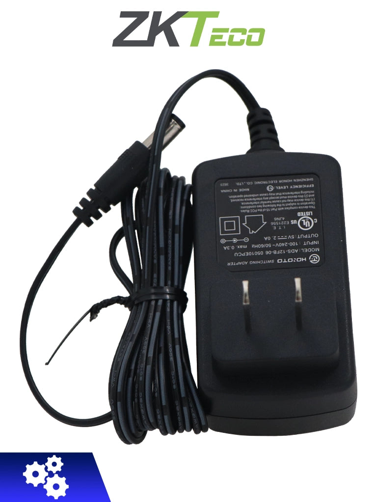 Fuente de Alimentación ZKTeco 5V2A para Switches Serie ESE y Control de Acceso X62X y MB10VL