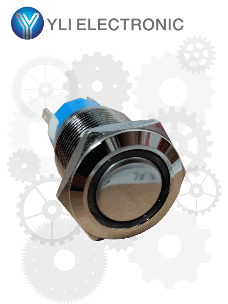 Botón de Repuesto PBK-814BLED con Iluminación LED, Resistente al Agua, 20mm de Diámetro