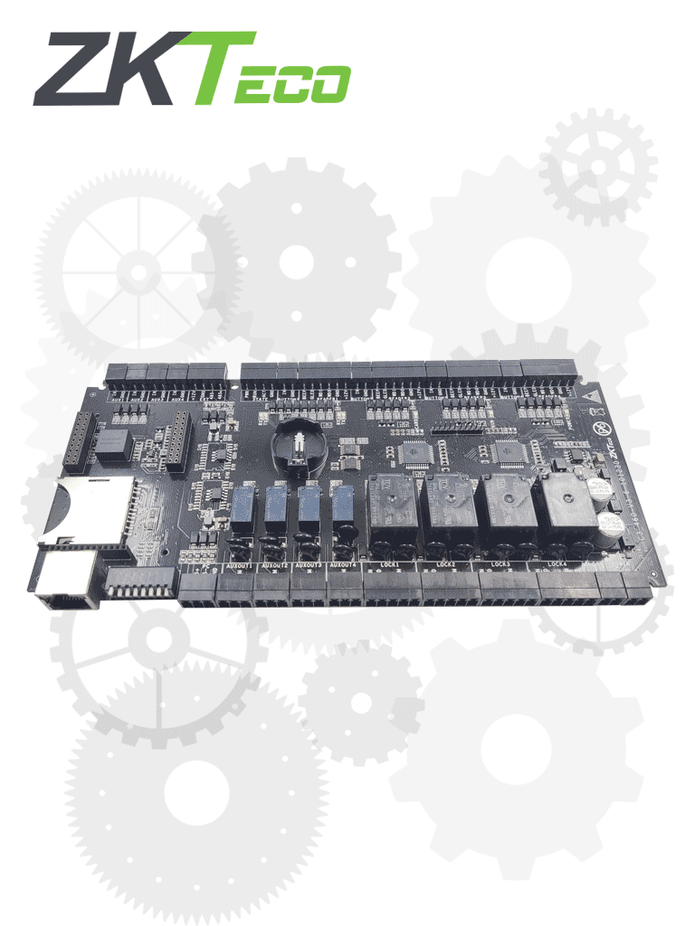 Tarjeta Principal ZKT368012 para Control de Acceso INBIO460, 4 Puertos RS485, 12V DC