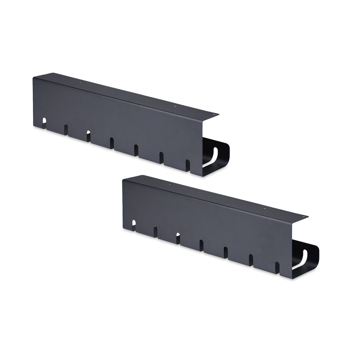 S2MB-DESK-CABLE-TRAY - StarTech.com Paquete de 2 - Bandeja de Gestión de Cables para Debajo del Escritorio - Longitud de 53cm por Bandeja - Adm