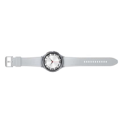 Smartwatch Samsung Galaxy Watch 6 Bluetooth 47mm Super AMOLED 480x480 Plata, Resistente al Agua 50m, Monitor de Ritmo Cardíaco