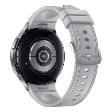 Smartwatch Samsung Galaxy Watch 6 Bluetooth 47mm Super AMOLED 480x480 Plata, Resistente al Agua 50m, Monitor de Ritmo Cardíaco