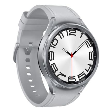 Smartwatch Samsung Galaxy Watch 6 Bluetooth 47mm Super AMOLED 480x480 Plata, Resistente al Agua 50m, Monitor de Ritmo Cardíaco