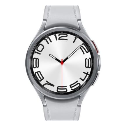 Smartwatch Samsung Galaxy Watch 6 Bluetooth 47mm Super AMOLED 480x480 Plata, Resistente al Agua 50m, Monitor de Ritmo Cardíaco
