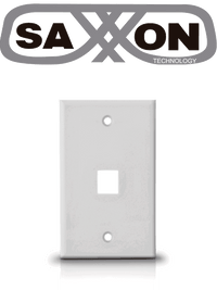 Placa de pared vertical SAXXON A1751A, 1 Puerto Keystone, Color blanco