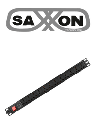 Barra pdu saxxon sxpdu12p16a, 12 contactos individuales, 16 amp, 120v, 1ur, protección contra rayos SXPDU-12P16A