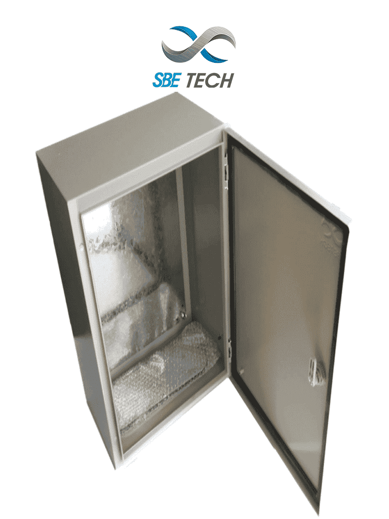 Gabinete metálico SBETECH SBE-504025, 500x400x250 mm, IP65 NEMA 4, protección exterior