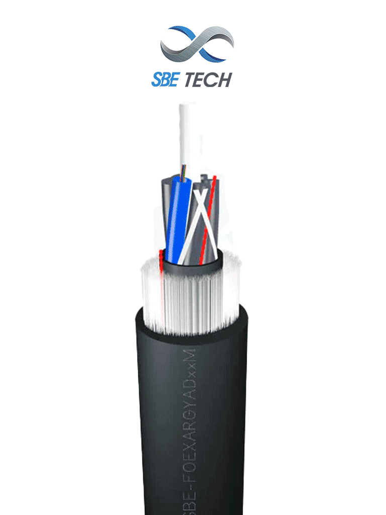 Metro de Fibra Óptica SBEFOEXARGYAD6SM - 6 Hilos OS2 G652D, Armadura Dielectrica