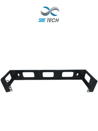 Soporte de Pared SBETECH SBE-HB2, 2UR, Acero, Negro, para Equipos de Red, Montaje en Rack