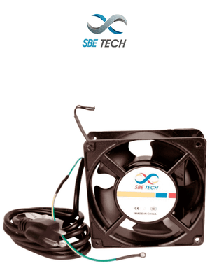 Extractor para gabinete SBETECH J1VENTN127V, 110-127 VAC, 42W, color negro, compatible con gabinetes SBETECH