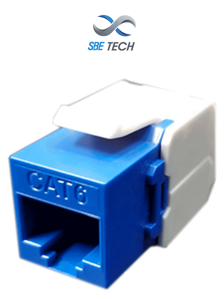 Módulo Jack Keystone RJ45 CAT 6, 8 Hilos, AWG 22-26, Azul