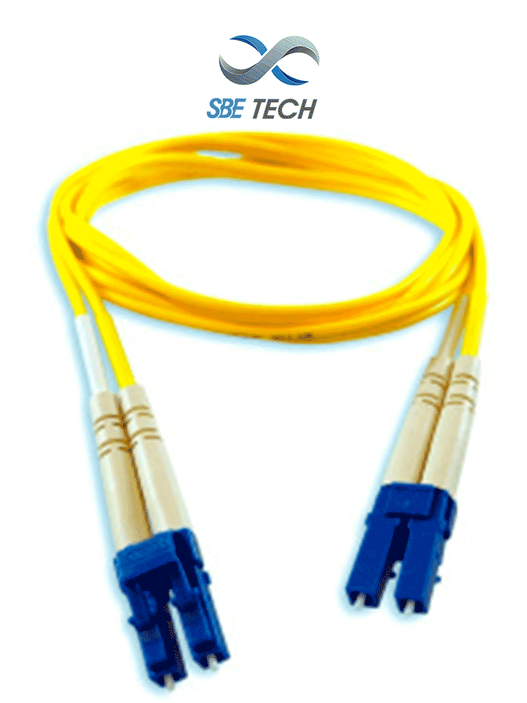 Cable de fibra óptica LC-LC SM duplex 2 mm de 3 metros, UPC, 9/125, 2 conectores duplex
