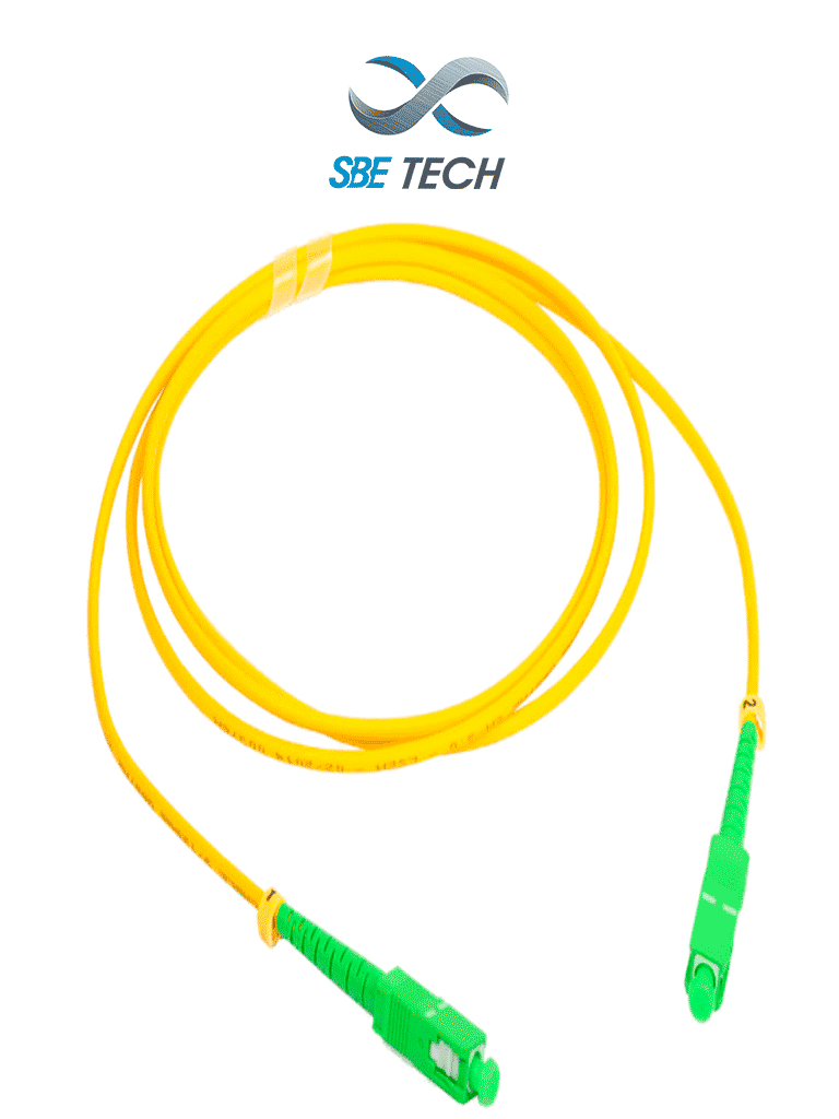Jumper SC/APC a SC/APC, Monomodo, 1 Metro, Fibra Óptica Simplex, 9/125 SMF