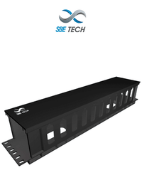 Organizador de cable horizontal 2UR, Gestión Eficiente de Cables en Rack, Montaje en Bastidor