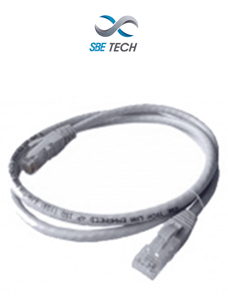 Patch cord Cat 6 SBE-PCC62.0M-GY, 2 metros, bota inyectada y moldeada