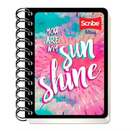 Cuaderno Scribe Pocket Doble Espiral Pasta Semi Rigida Raya 80H