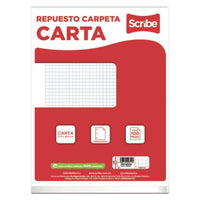 Hojas Scribe Tamaño Carta C5, 100 Hojas, Cuadro Chico 15x20cm