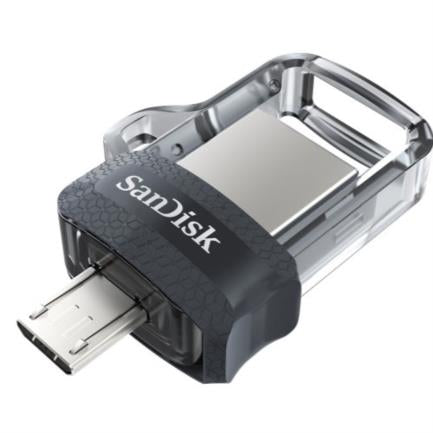 Memoria USB SanDisk Flash Ultra Dual Drive M3.0 64GB USB 3.0 USB Type-A Micro-USB Color Gris SDDD3-064G-G46