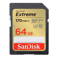 SanDisk Extreme 64 GB SDXC UHS-I Clase 10, 170 MB/s, SDSDXV2-064G-GNCIN