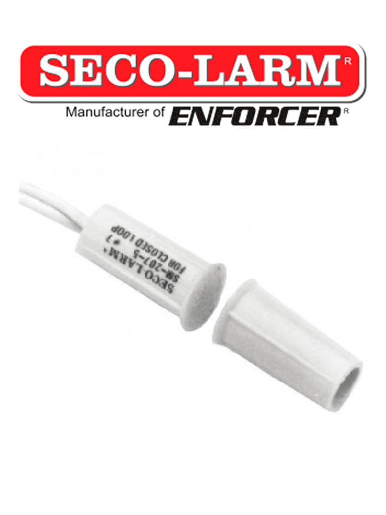 Contacto magnético blanco 3/4" embutido, tipo taquete, compatible DSC/RISCO/BOSCH, modelo SM2075QW