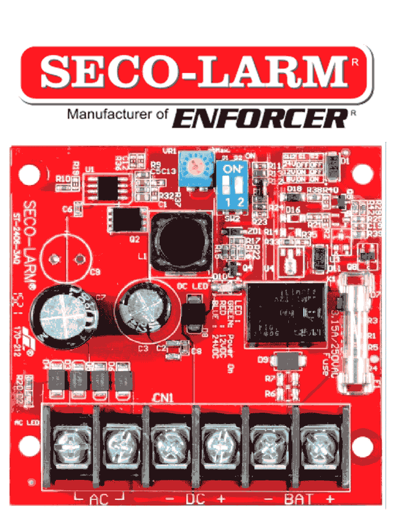 Fuente de Poder SECO-LARM ST24063AQ 2.5A 6/12/24 VCD con Cargador de Batería