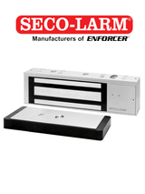 SECO-LARM E-941SA-1K2DPSQ cerradura electromagnética 544 kg Negro, Plata