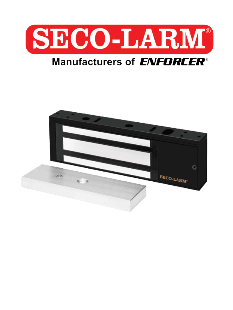 Cerradura Electromagnética 1200 Lb Dual 12/24 VDC Adherencia UL Homologada