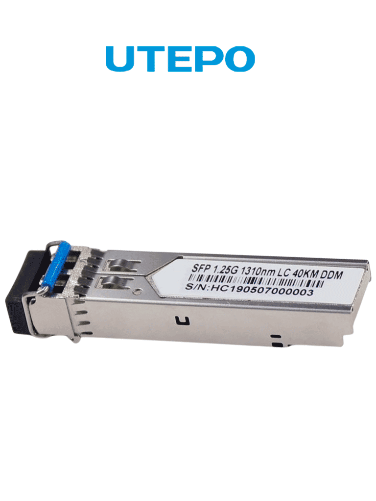 Transceptor de fibra óptica SFP monomodo, LC, 1250 Mbps, 40 km de alcance