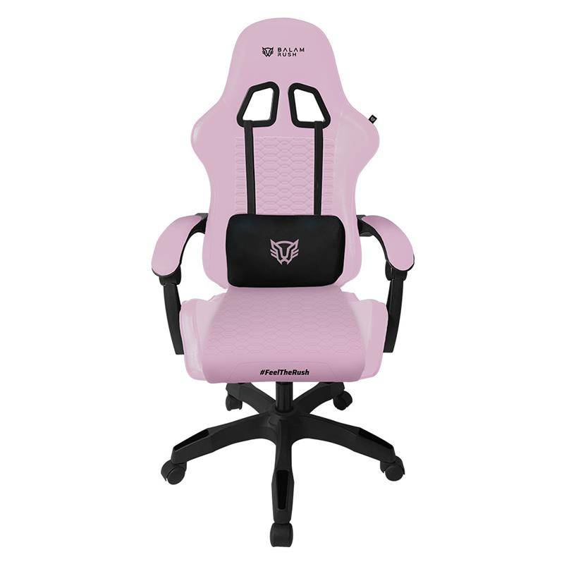 BR-944489 - Silla Gamer Balam Rush Power Rush V2 Ergonomica Reclinable Rosa/Negro