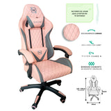 Necnon NSG-01 Silla para videojuegos de PC Asiento acolchado Rosa, Gris