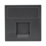SM-1-KEY-N - Simon Módulo de Placa Plana / 1 Espacio Jack Keystone / Guardapolvo Integrado SM-1-KEY-N