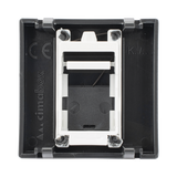 SM-1-KEY-N - Simon Módulo de Placa Plana / 1 Espacio Jack Keystone / Guardapolvo Integrado SM-1-KEY-N